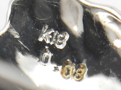 Tiger's Eye D0.08ct K18/K15/METAL 4.1g Brooch 