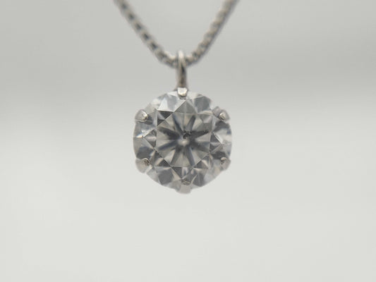 D0.543ct Pt900/850 1.7g Necklace 