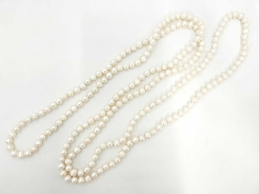 Semi-round pearl necklace, diameter approximately 8.5mm-10.0mm, weight 223.1g 