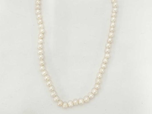 Semi-round pearl necklace, diameter approximately 8.5mm-10.0mm, weight 223.1g 