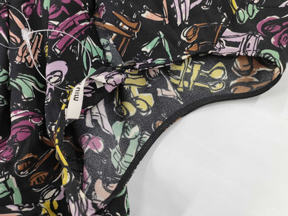 Miu Miu Print Chiffon Dress Size 40