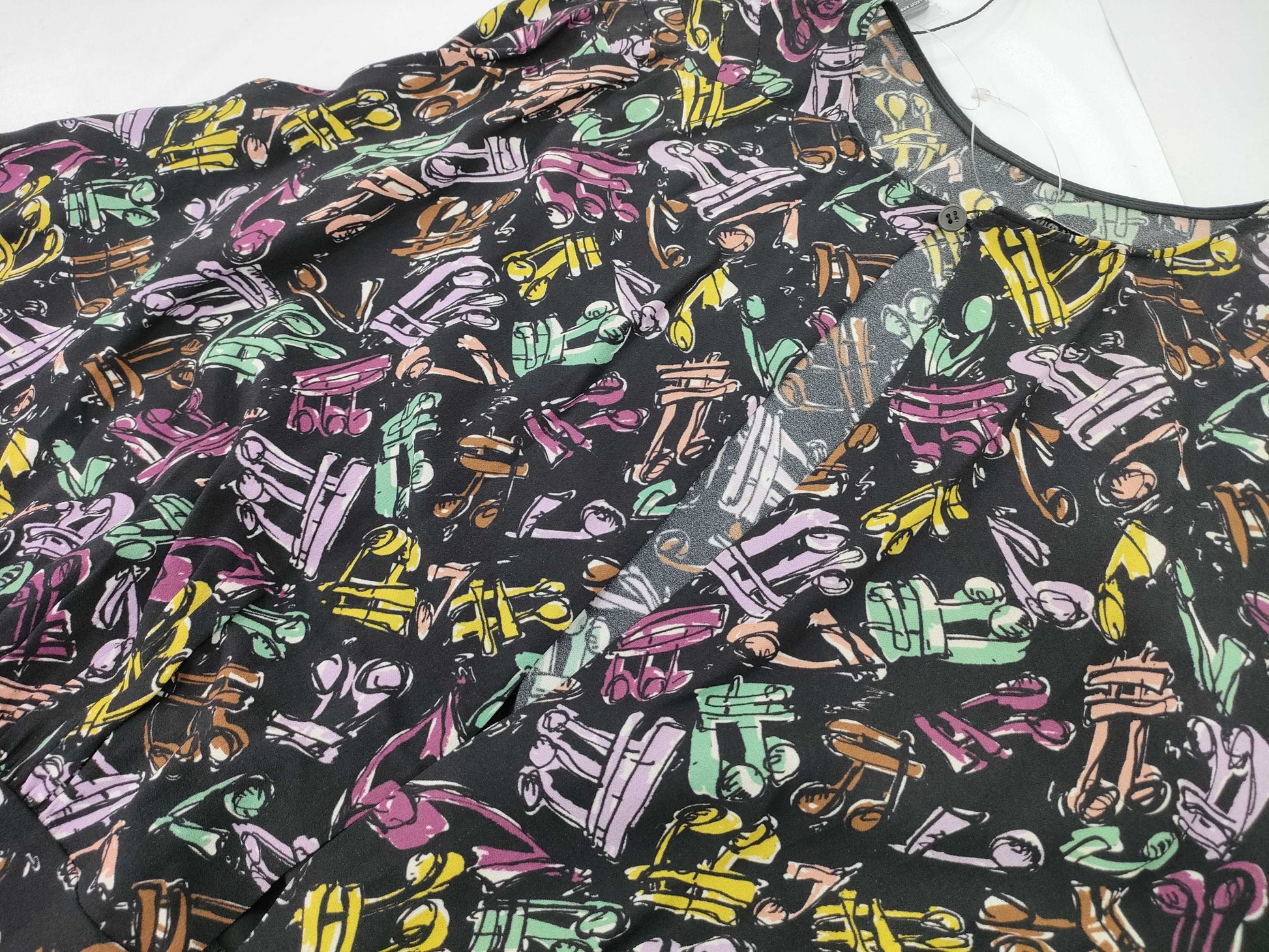 Miu Miu Print Chiffon Dress Size 40