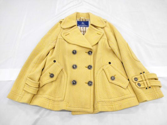 (10312_0109) BURBERRY Blue Label P-coat Check Herringbone Size 38 Coat