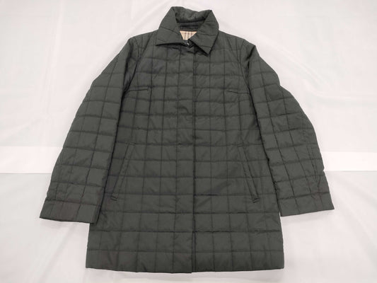 (10312_0104) BURBERRY London Quilted Silk Coat in Nova Check, Size 38
