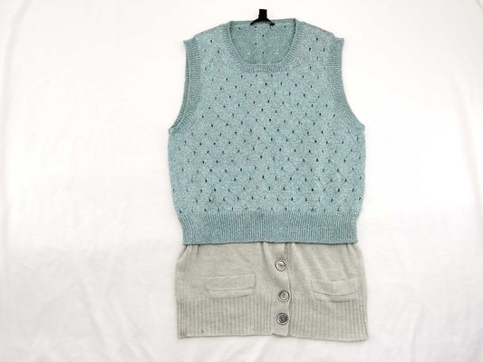 (10312_0011) LOUIS VUITTON Docking Knit Vest, Mixed Material, Sleeveless, Cashmere Blend, Size M
