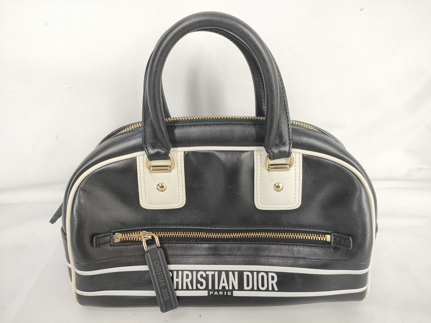 Dior VIBE Leather Small Bowling Handbag