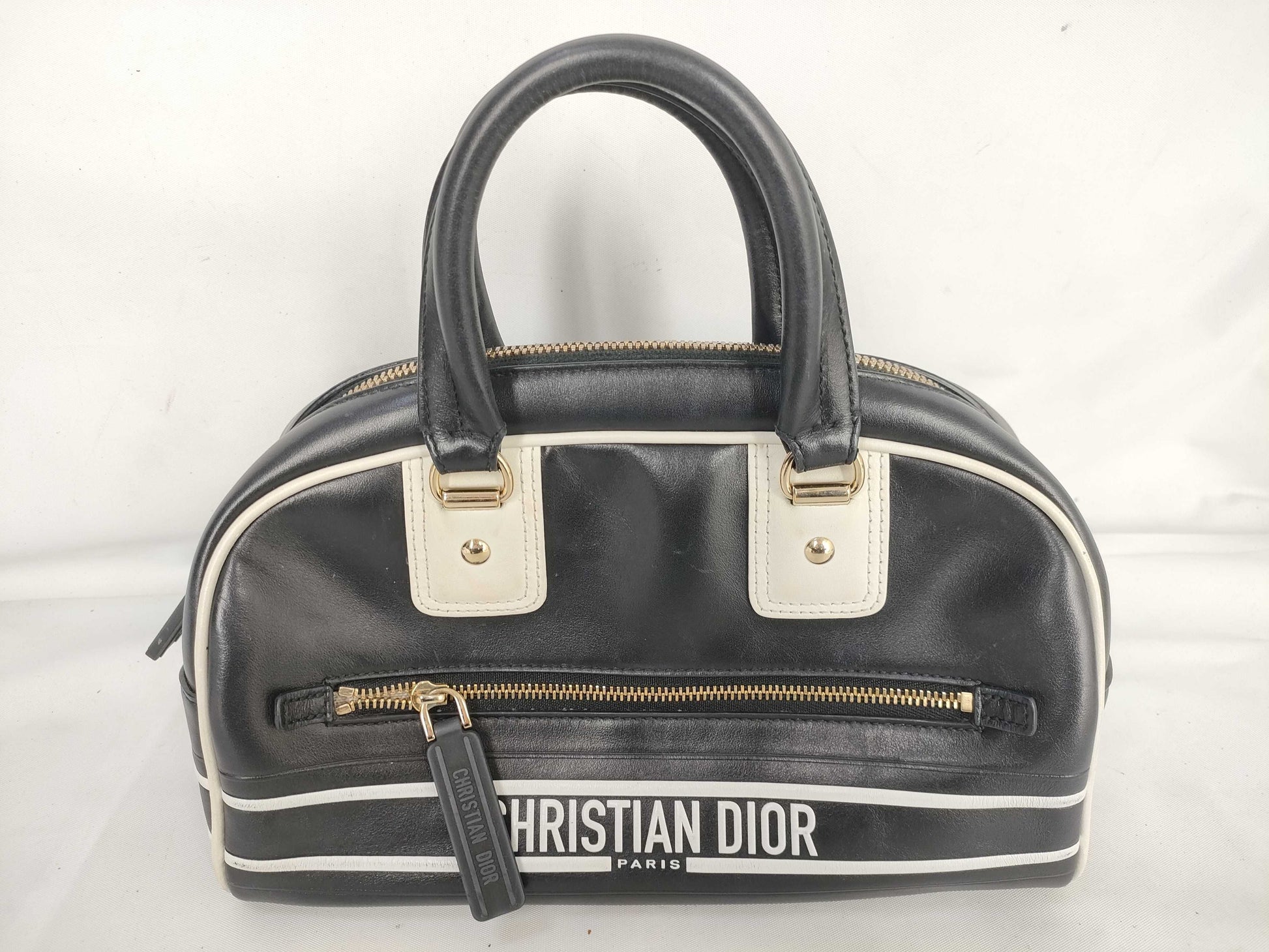 Dior VIBE Leather Small Bowling Handbag