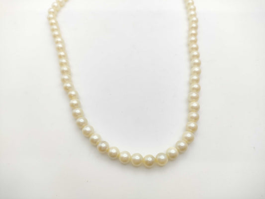 Pearl diameter approximately 6.0mm-6.2mm, Sterling Silver, 21.7g, Necklace 