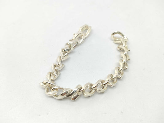 Tiffany & Co. Tiffany Forge Link Bracelet, High Polished Sterling Silver, 19 Links, 38.4g
