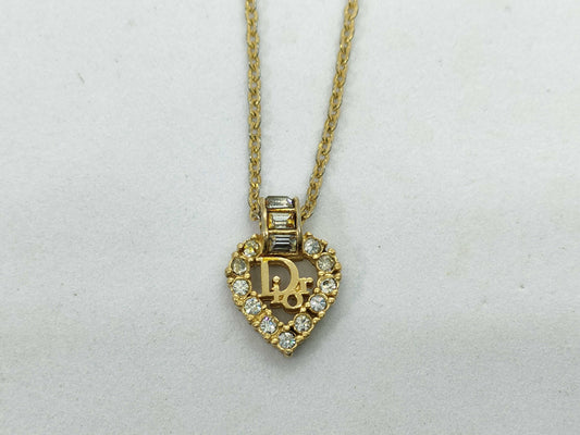Dior Heart Rhinestone Necklace