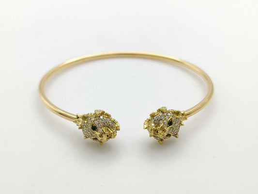 GUCCI Merveille #17 Colored Stone Diamond Bracelet/Bangle in Yellow Gold and Au750, 14.6g 