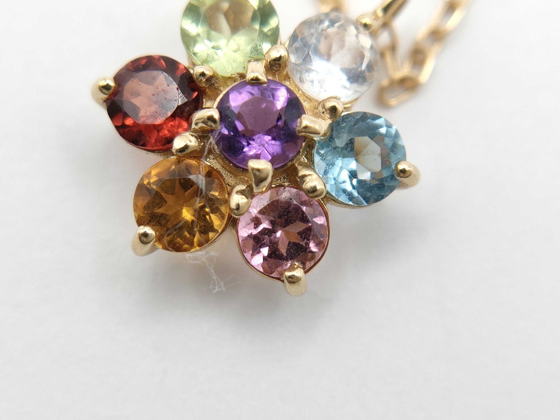 0.45ct Colored Stone Multi Necklace 