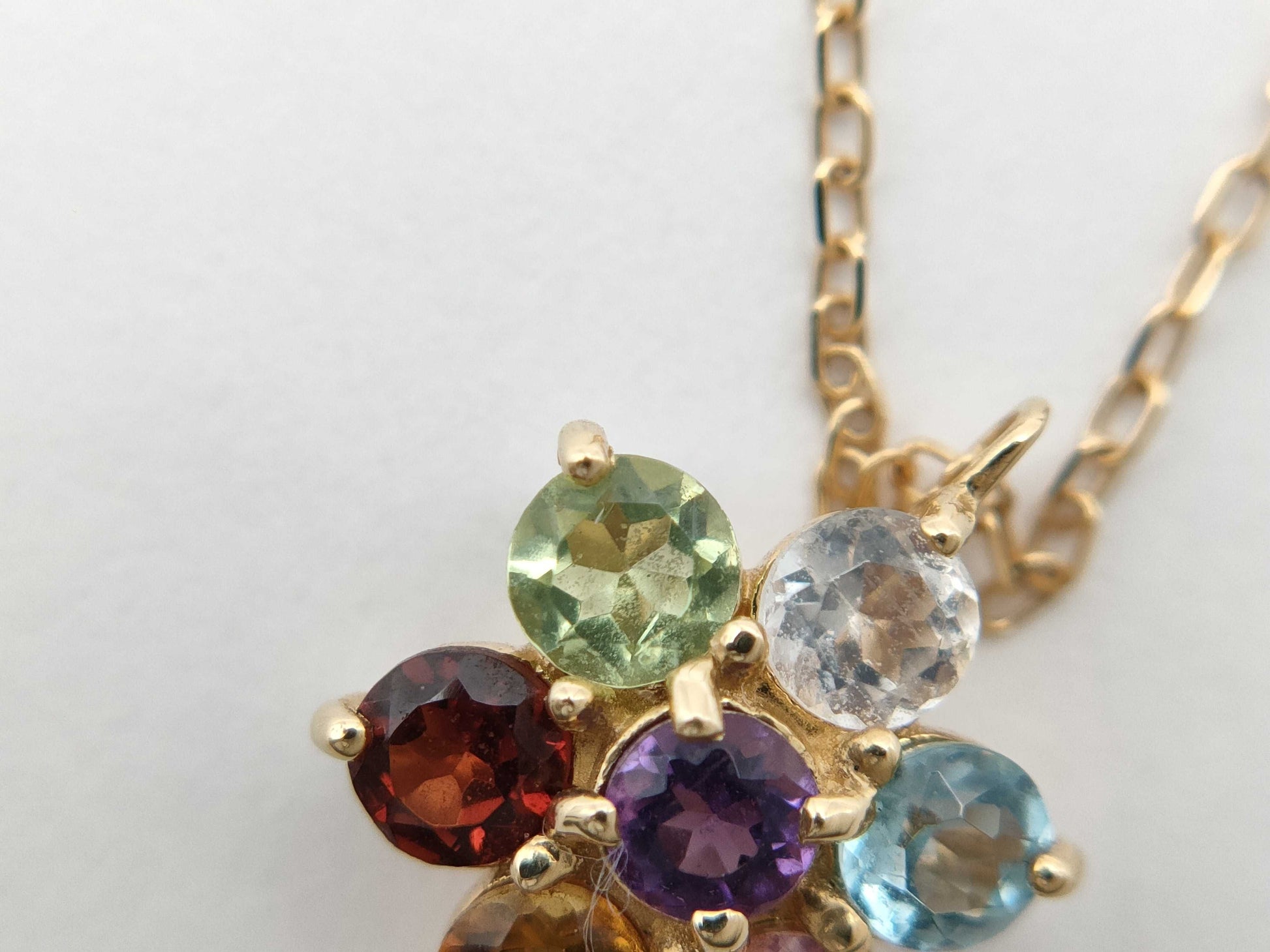 0.45ct Colored Stone Multi Necklace 