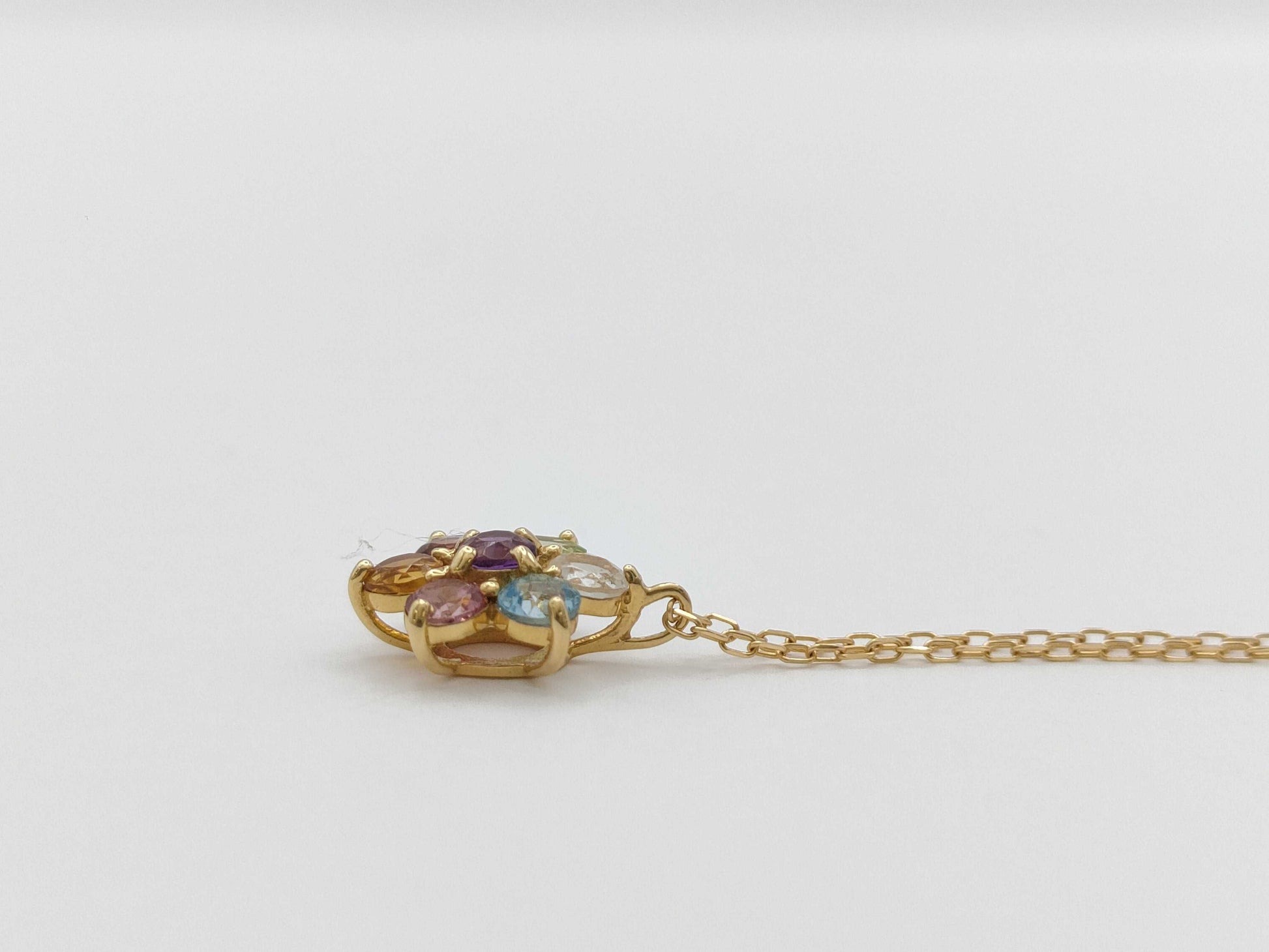 0.45ct Colored Stone Multi Necklace 