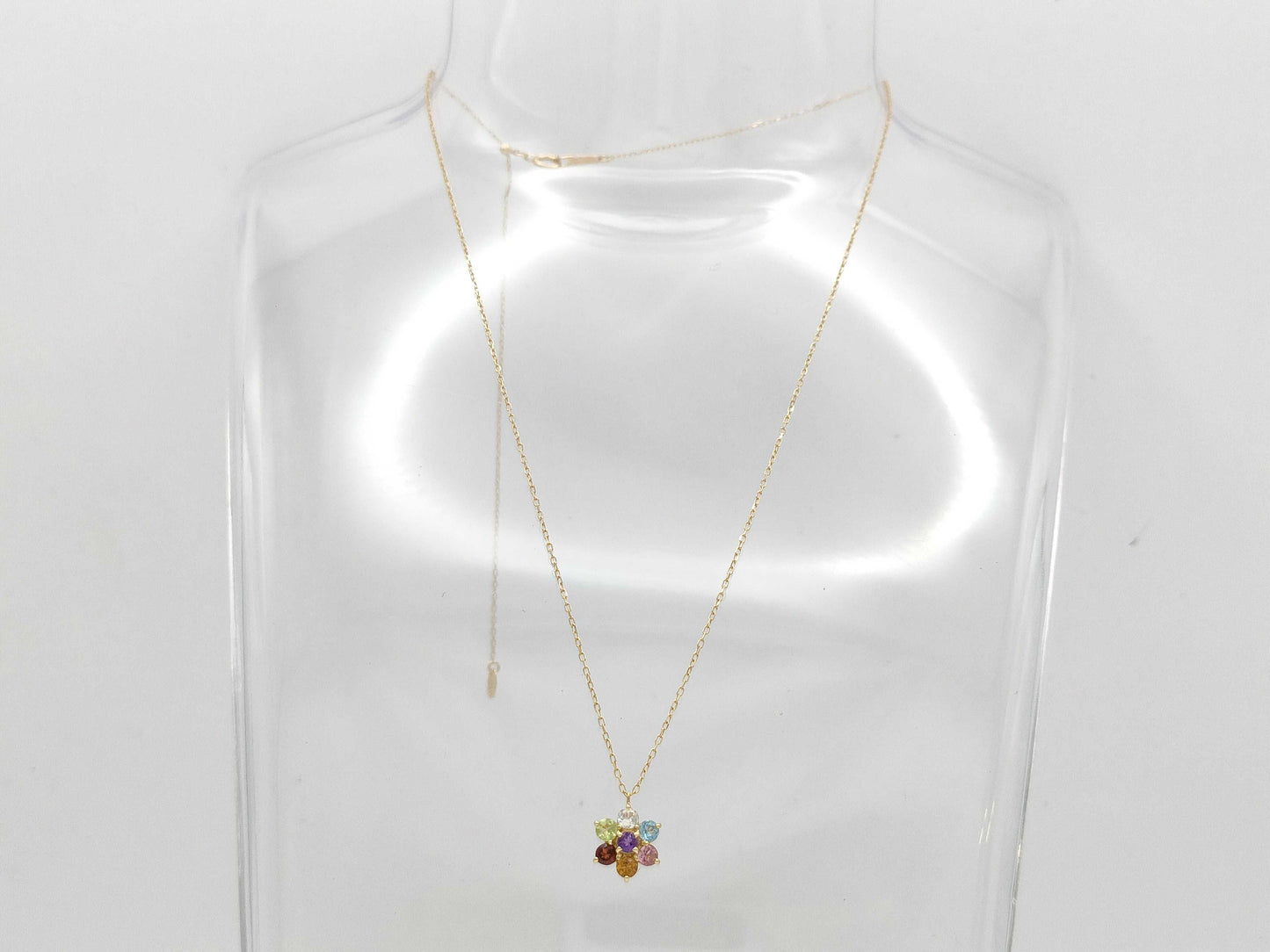 0.45ct Colored Stone Multi Necklace 