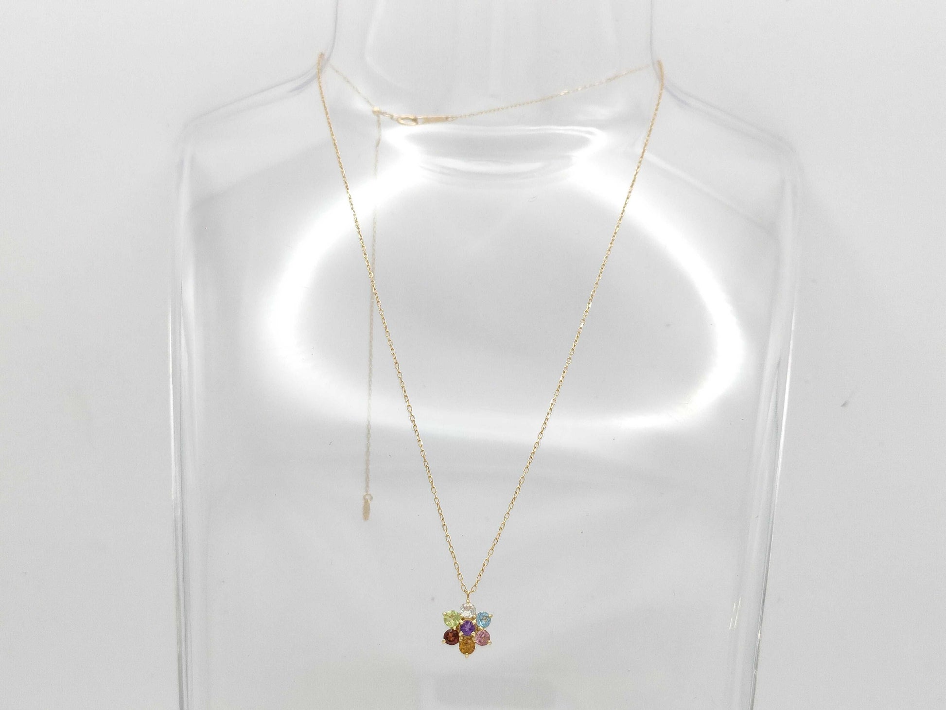 0.45ct Colored Stone Multi Necklace 