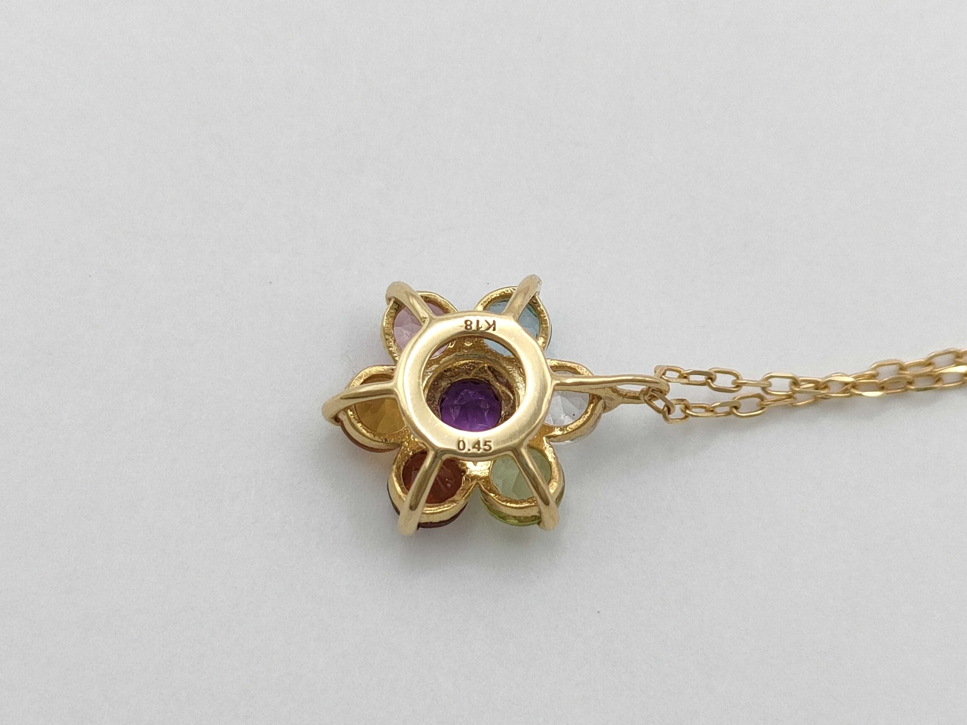 0.45ct Colored Stone Multi Necklace 