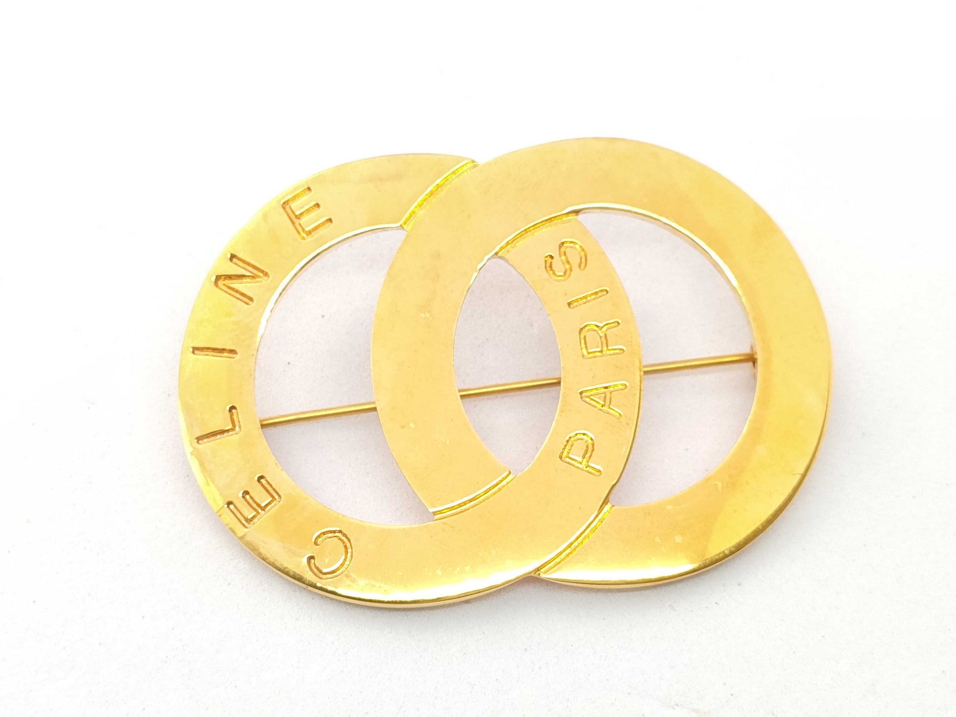 CELINE Logo Brooch