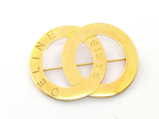 CELINE Logo Brooch