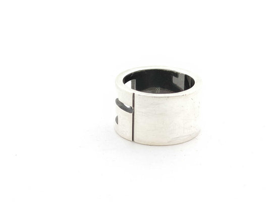 GUCCI Blunted Cutout G Ag925 Silver 11.3g Ring