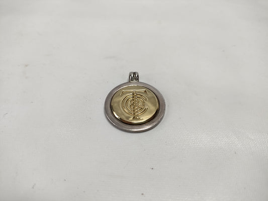 (10311_0200) Tiffany & Co. Tiffany Pendant Top Coin Motif 925 18KT 10.9g Pendant Top