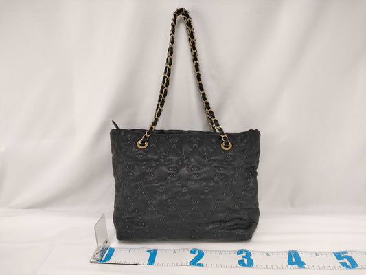 CHANEL Matelasse Caviar Skin Black Tote Bag