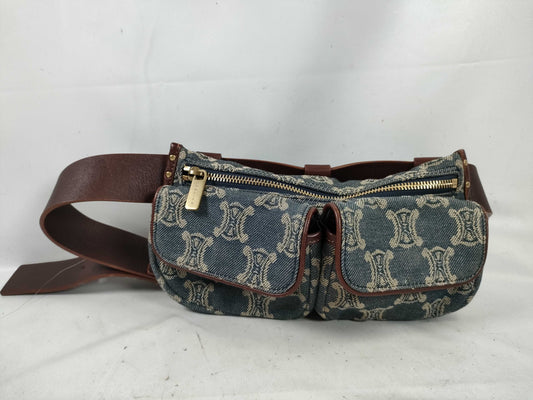 CELINE denim waist bag