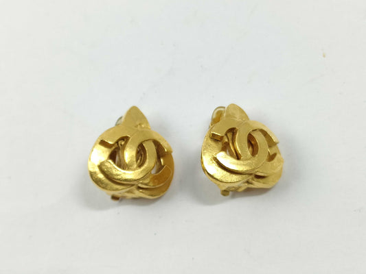 CHANEL CHANEL Heart Earrings Coco 97P Earrings