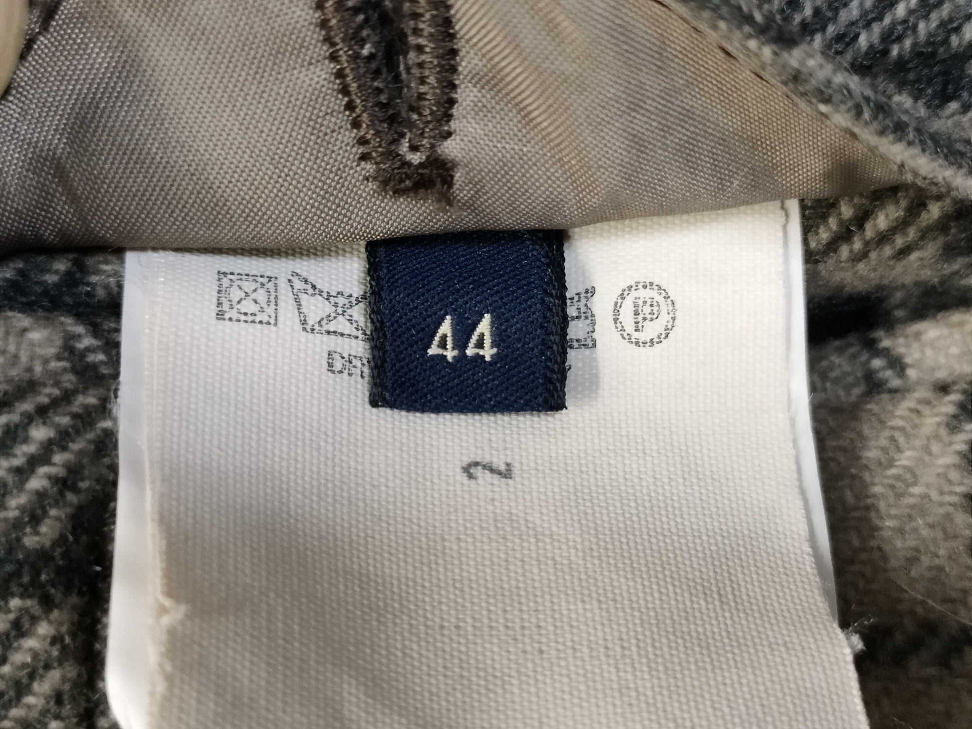 Lardini Checked Cashmere 100% Tailored Jacket Size 44