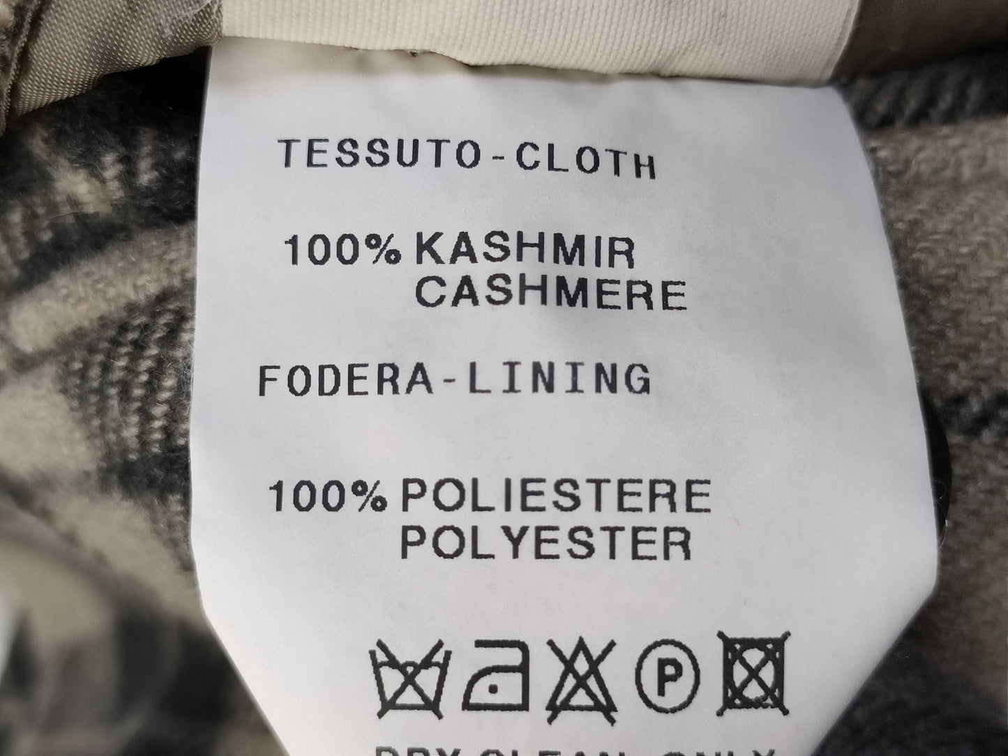 Lardini Checked Cashmere 100% Tailored Jacket Size 44