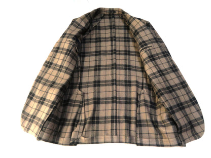 Lardini Checked Cashmere 100% Tailored Jacket Size 44