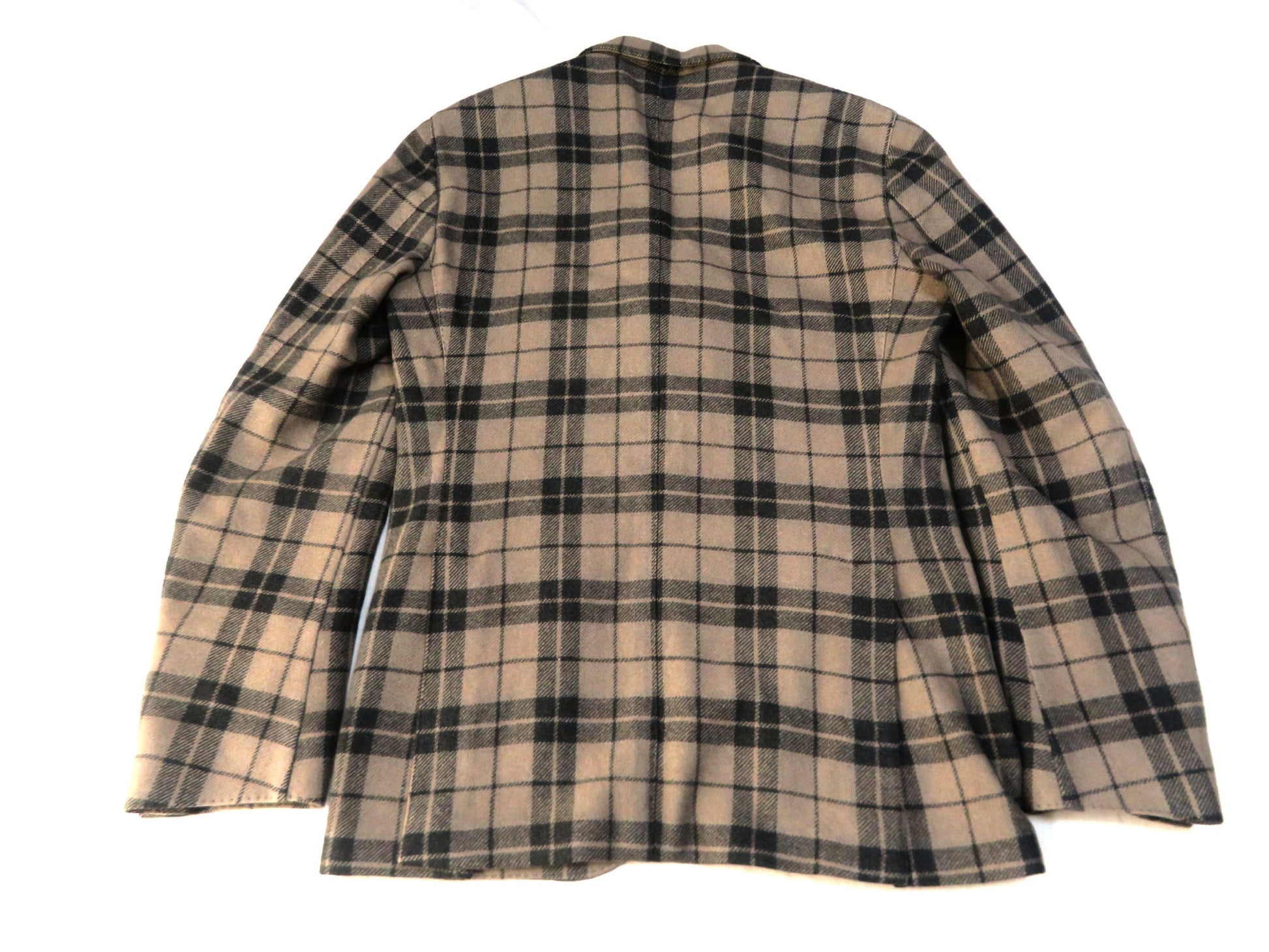 Lardini Checked Cashmere 100% Tailored Jacket Size 44