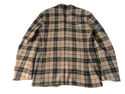 Lardini Checked Cashmere 100% Tailored Jacket Size 44