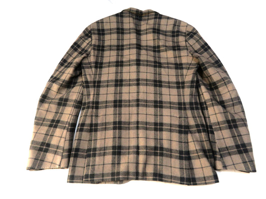 Lardini Checked Cashmere 100% Tailored Jacket Size 44