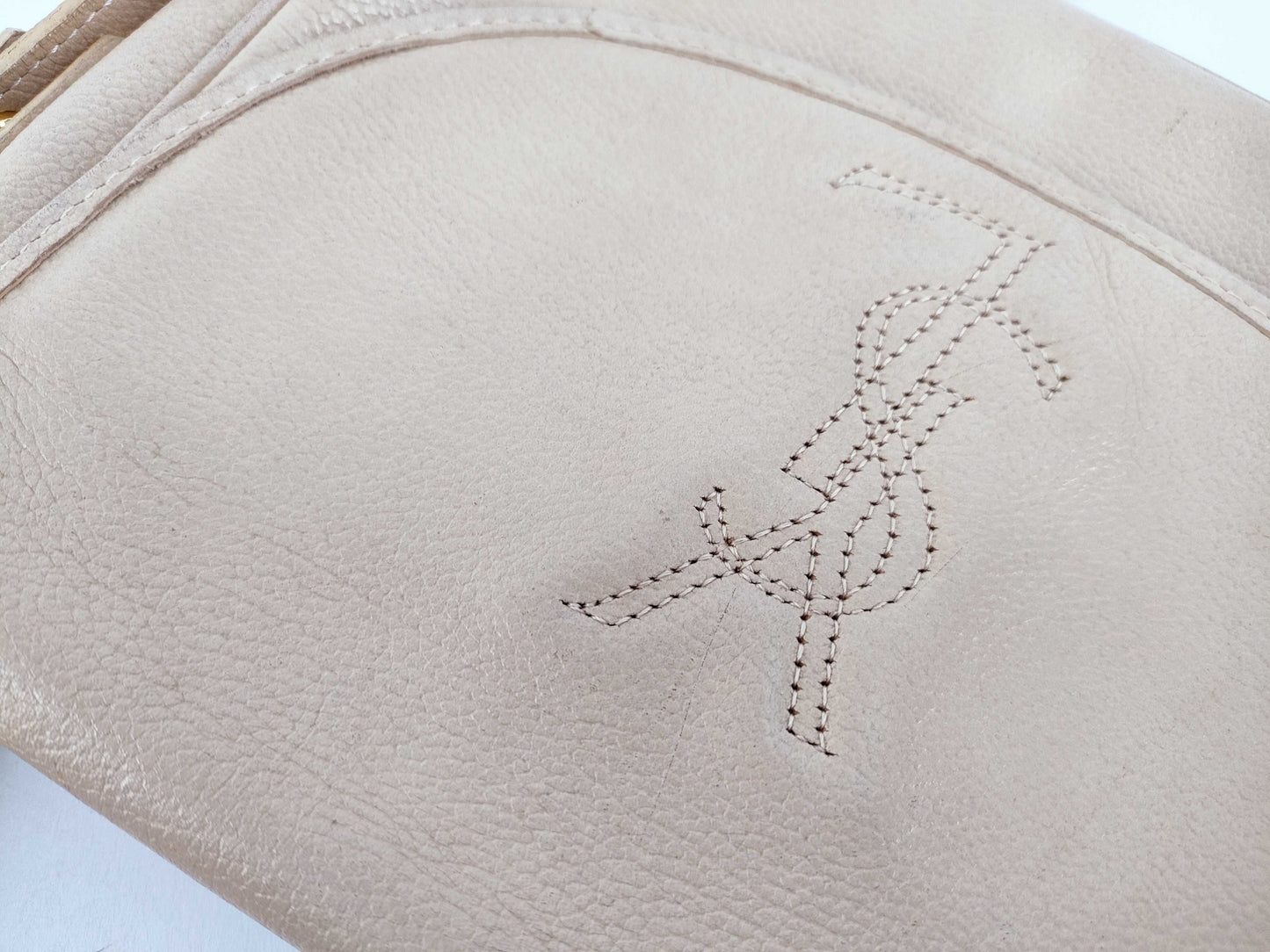 Yves Saint Laurent Logo Leather Shoulder Bag