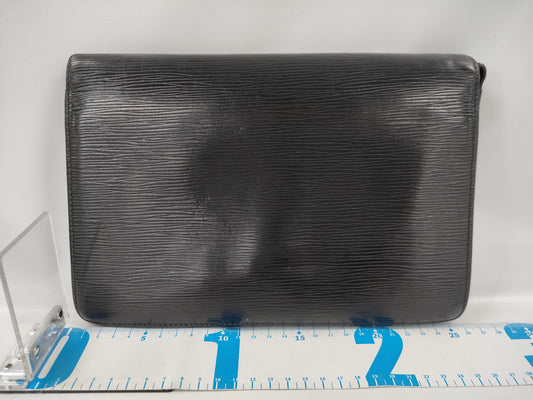 LOUIS VUITTON Epi Leather Second Bag Black Clutch Bag