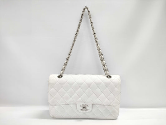 CHANEL CHANEL Matelasse 25 White Shoulder Bag