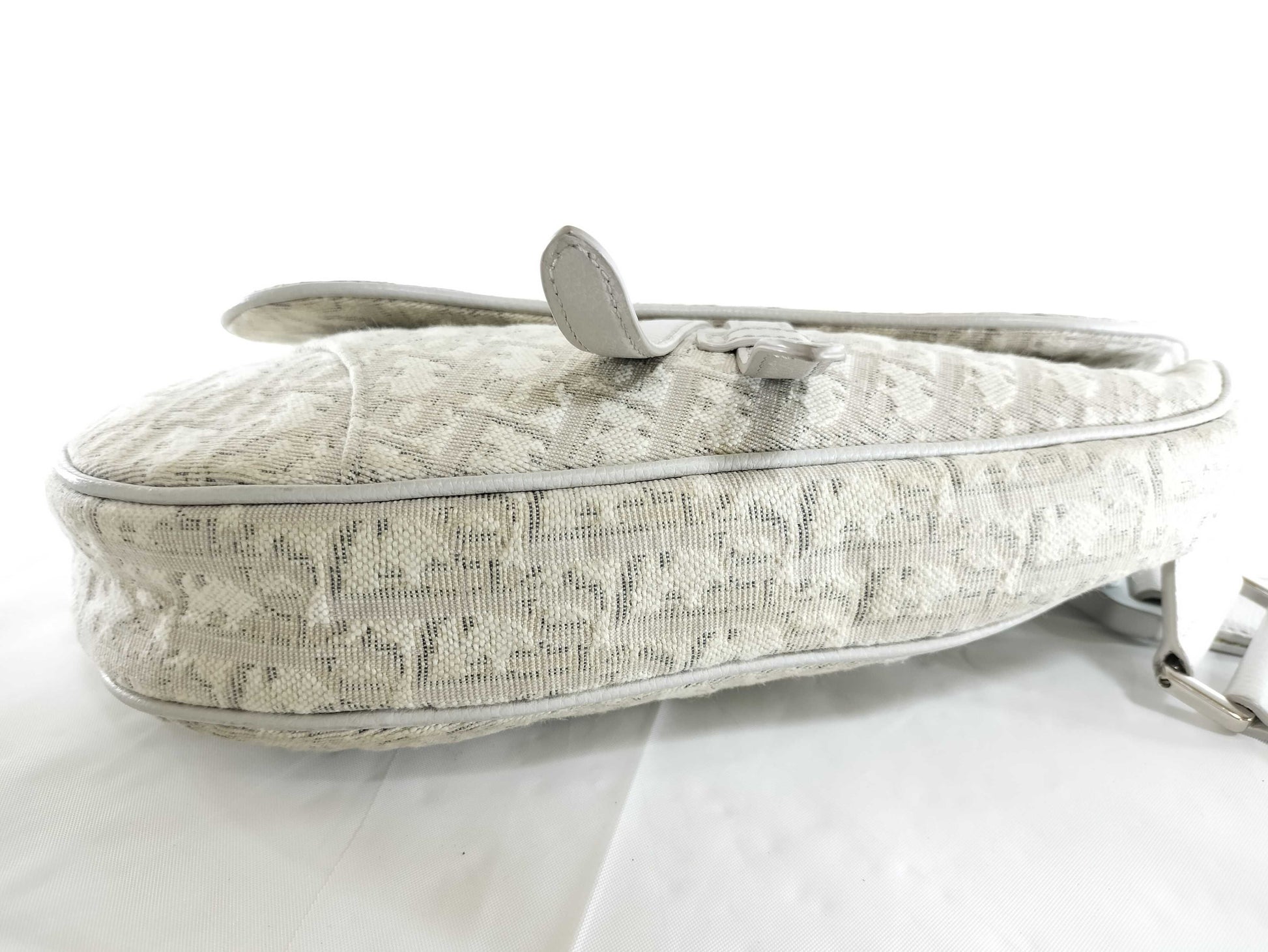 Dior Oblique Saddle Bag White Shoulder Bag