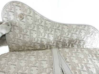 Dior Oblique Saddle Bag White Shoulder Bag
