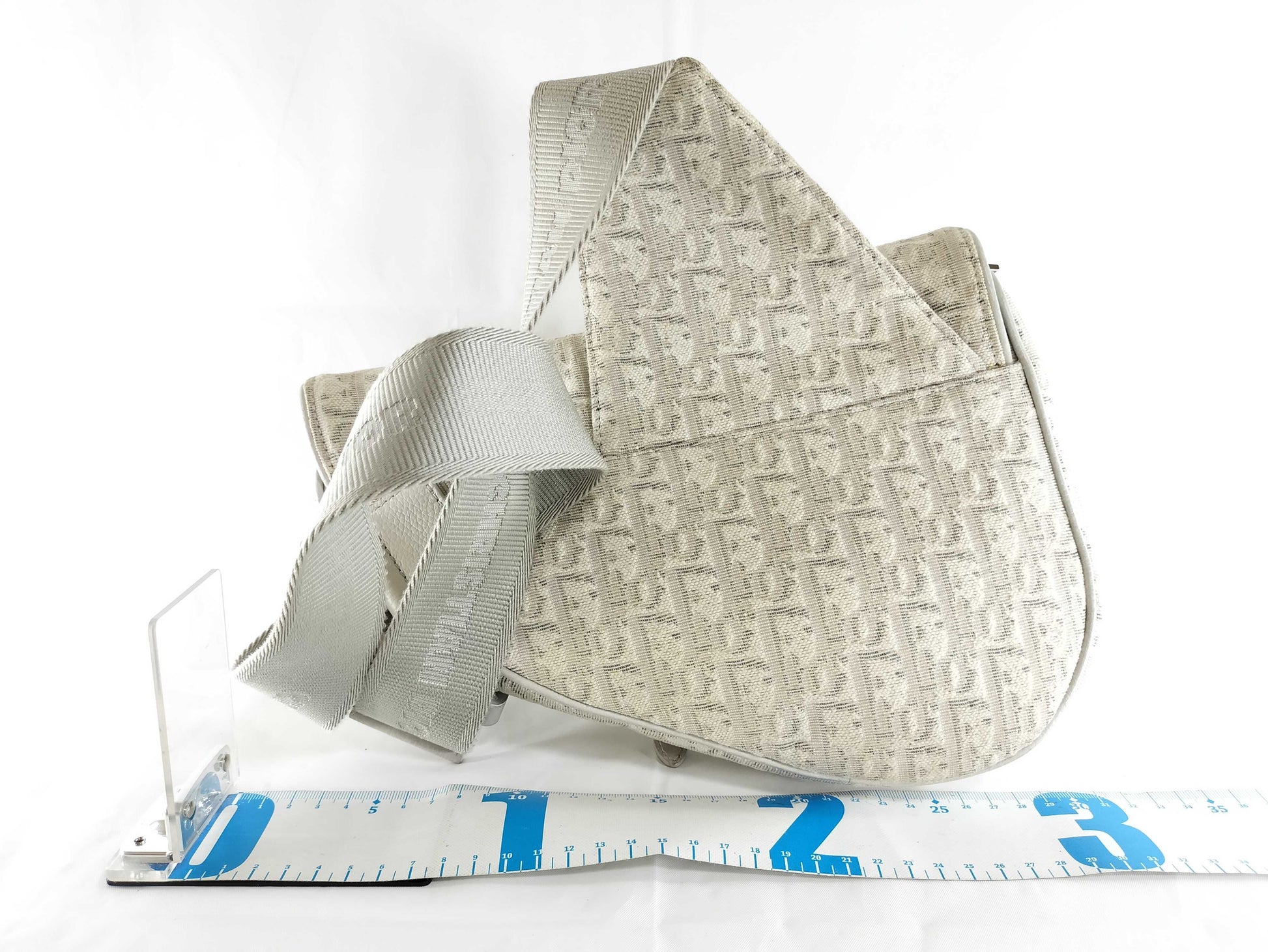 Dior Oblique Saddle Bag White Shoulder Bag