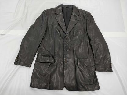Salvatore Ferragamo Men's Leather Jacket, Size 52