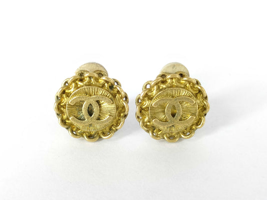 CHANEL Vintage Coco Earrings 95P Earrings