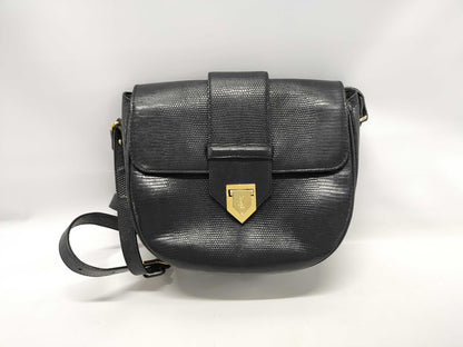 Yves Saint Laurent Embossed Lizard Shoulder Bag
