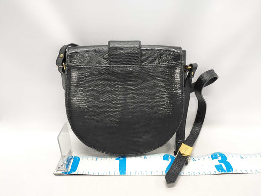 Yves Saint Laurent Embossed Lizard Shoulder Bag
