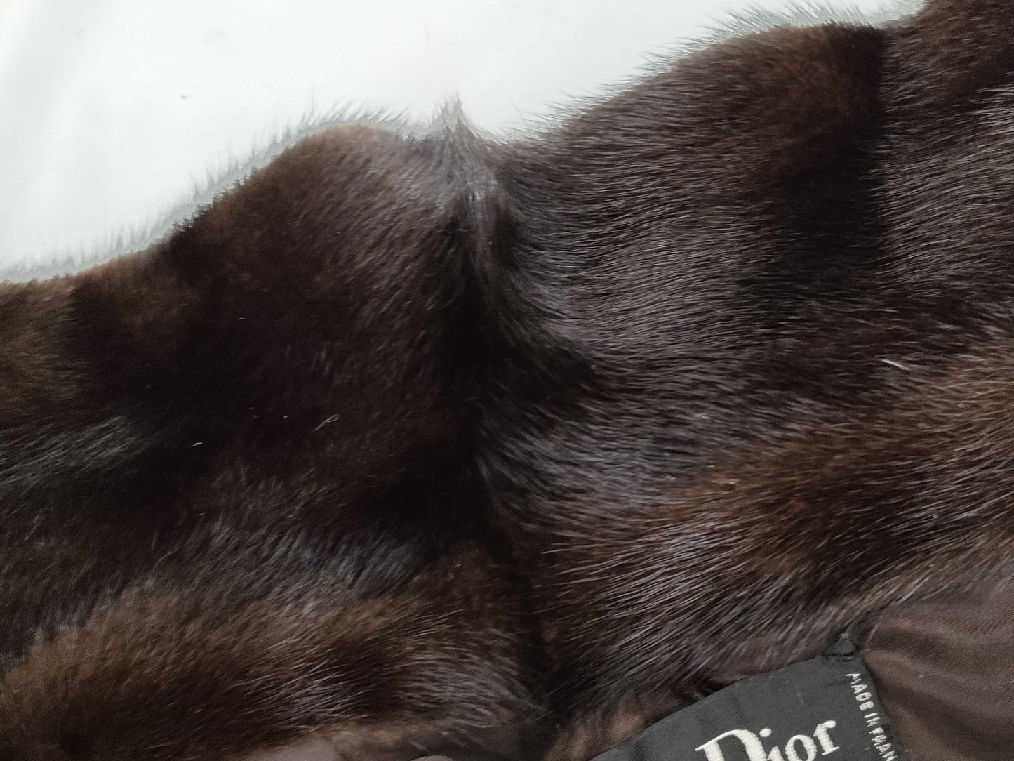 Dior Christian Dior fur long coat coat