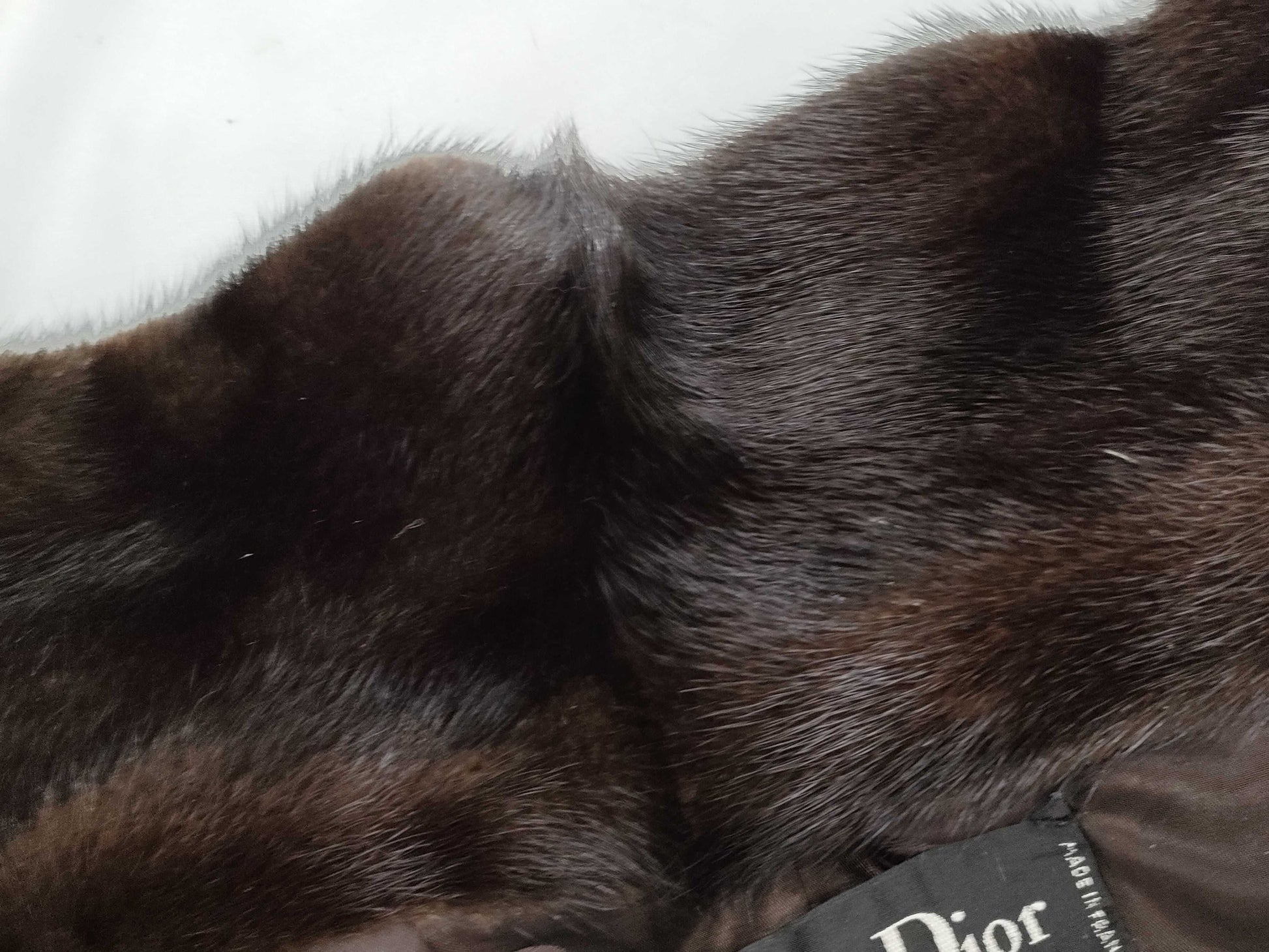 Dior Christian Dior fur long coat coat