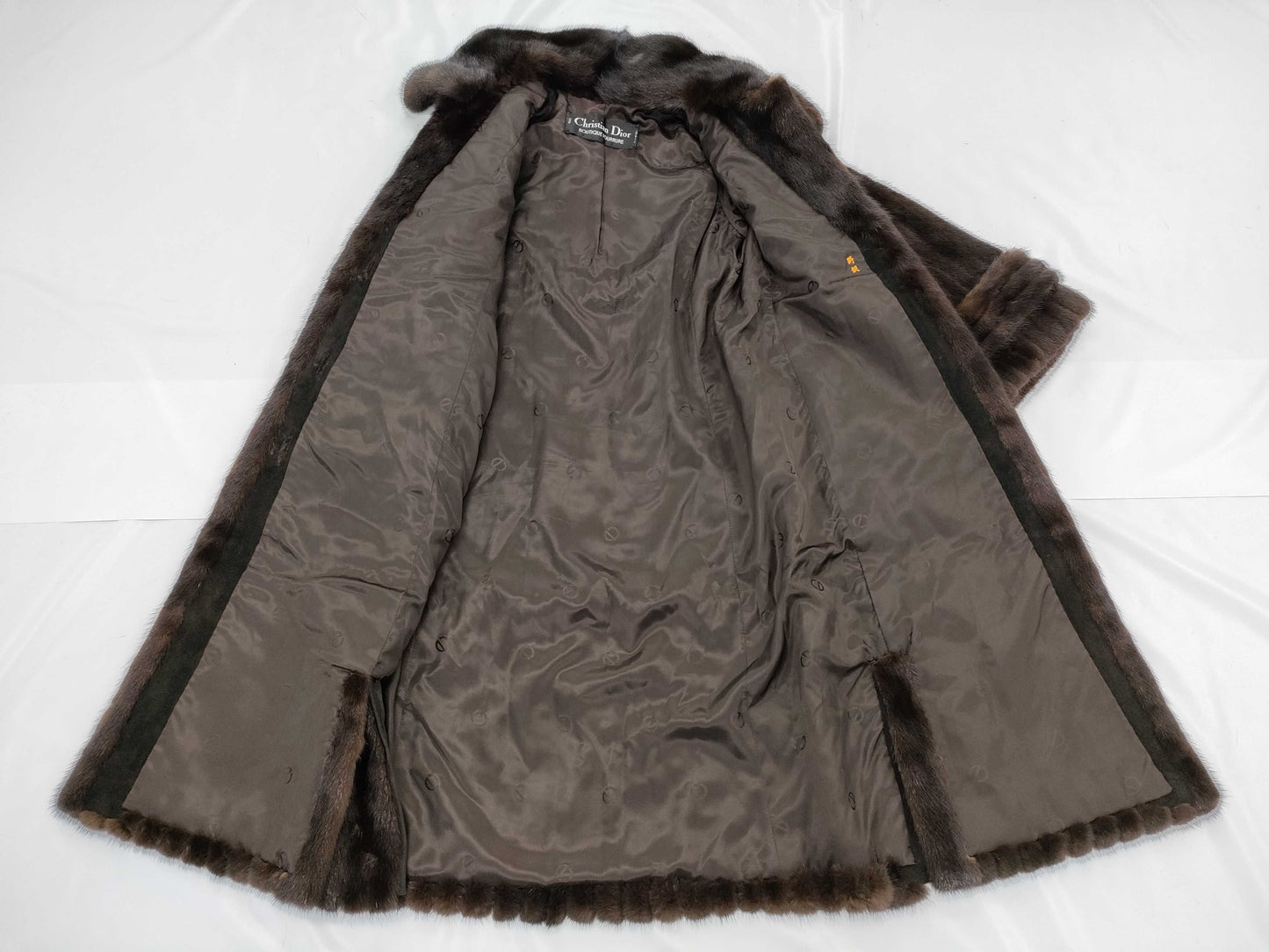 Dior Christian Dior fur long coat coat