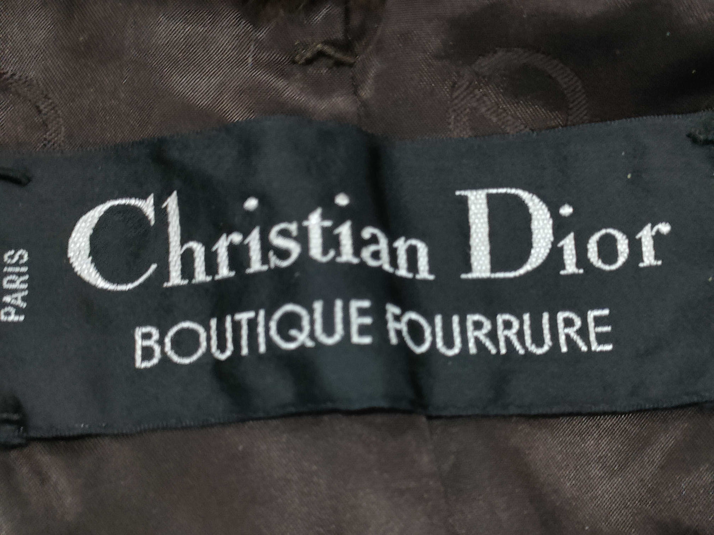 Dior Christian Dior fur long coat coat