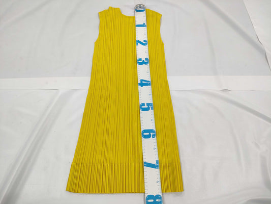 PLEATS PLEASE ISSEY MIYAKE Dress, Tunic, Yellow, Size 3
