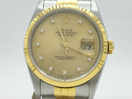 ROLEX 16233G X412380 Champagne Dial Men's Watch